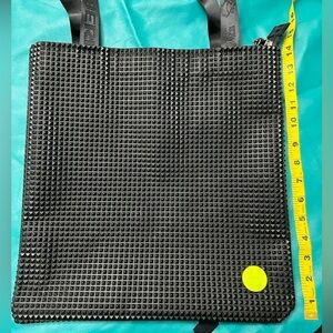 Cyberdog black rubberized shopper tote bag